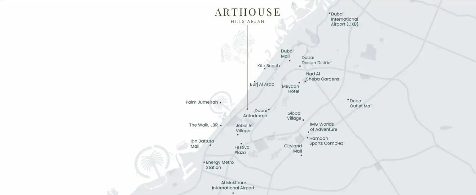 Arthouse Hills at Arjan location map