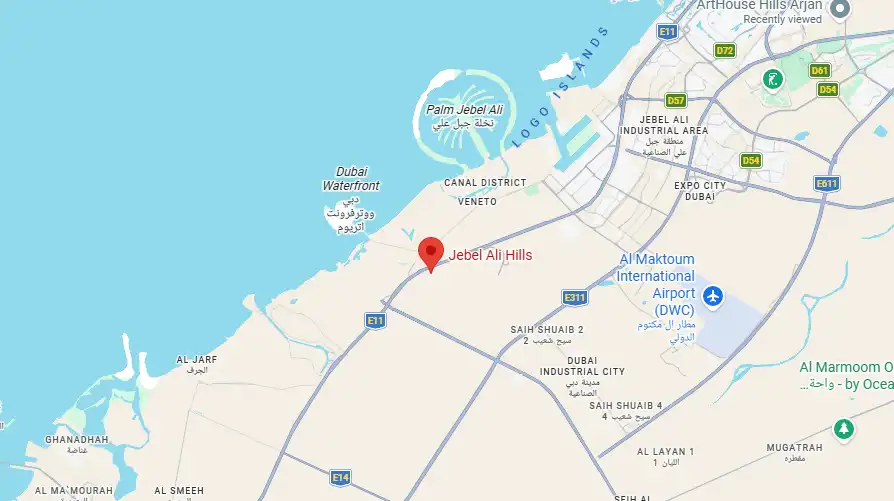 Route 66 at Jebel Ali Hills location map
