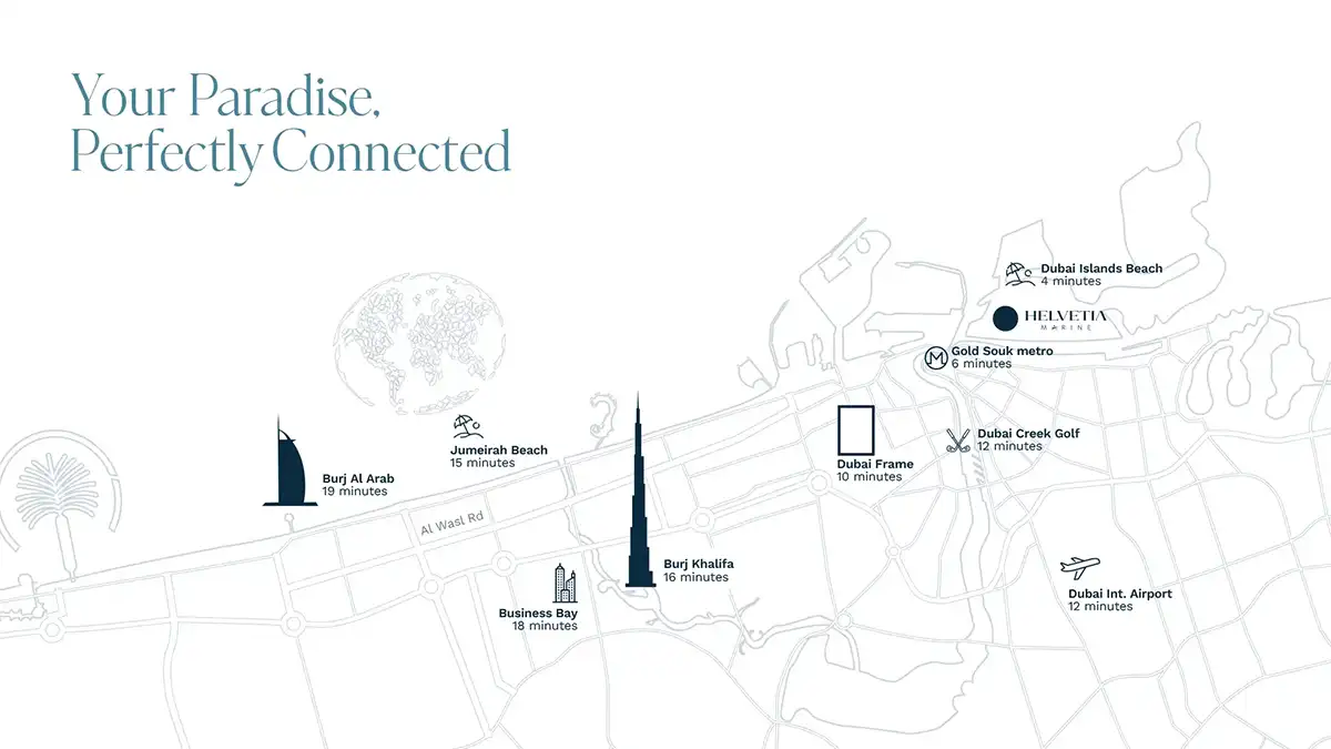 Helvetia Marine at Dubai Islands location map