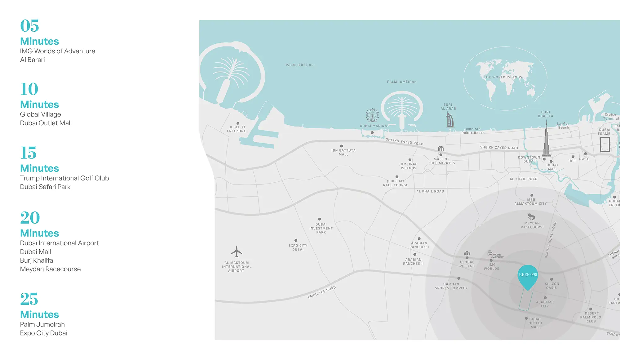 REEF 995 at DLRC location map