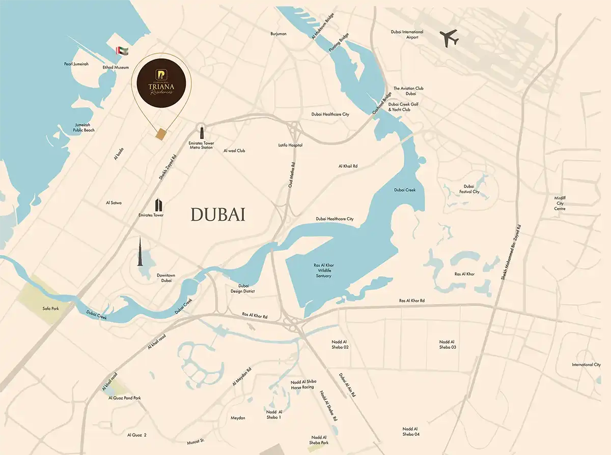 Purvanchal Triana Residences location map