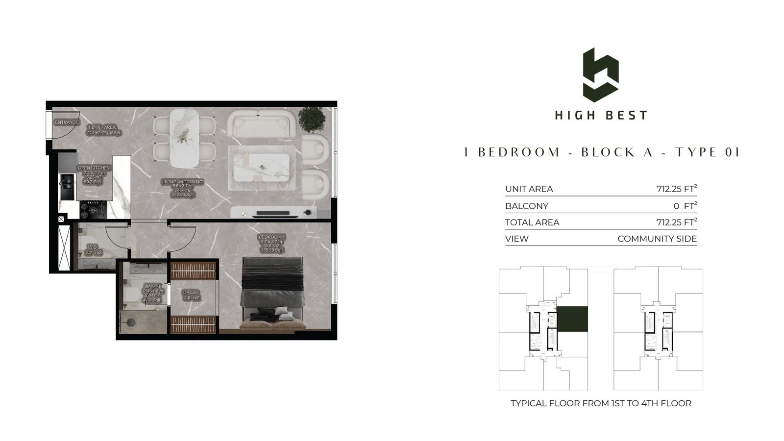High Best Tower at MBR City floor plan