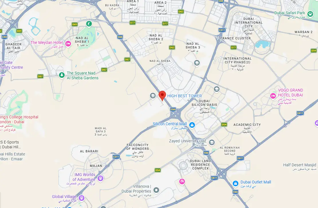 High Best Tower at MBR City location map