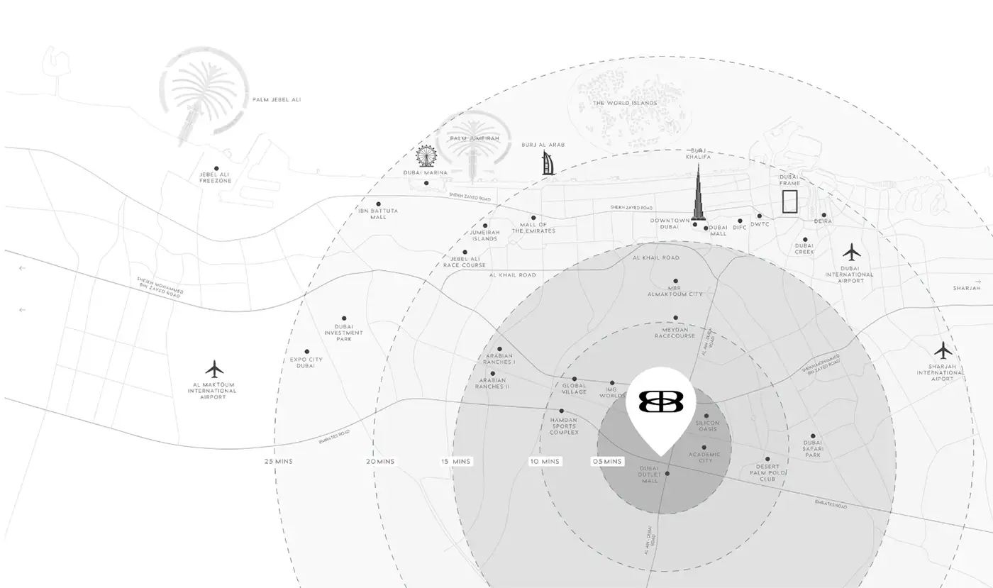 Bond Living at DLRC location map