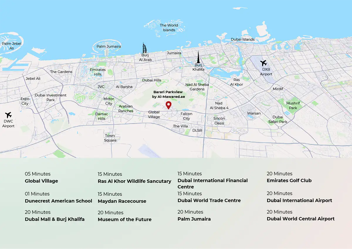 Barari Parkview by Al Mawared location map
