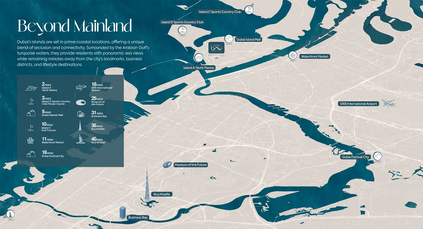 Flora Bay at Dubai Islands location map