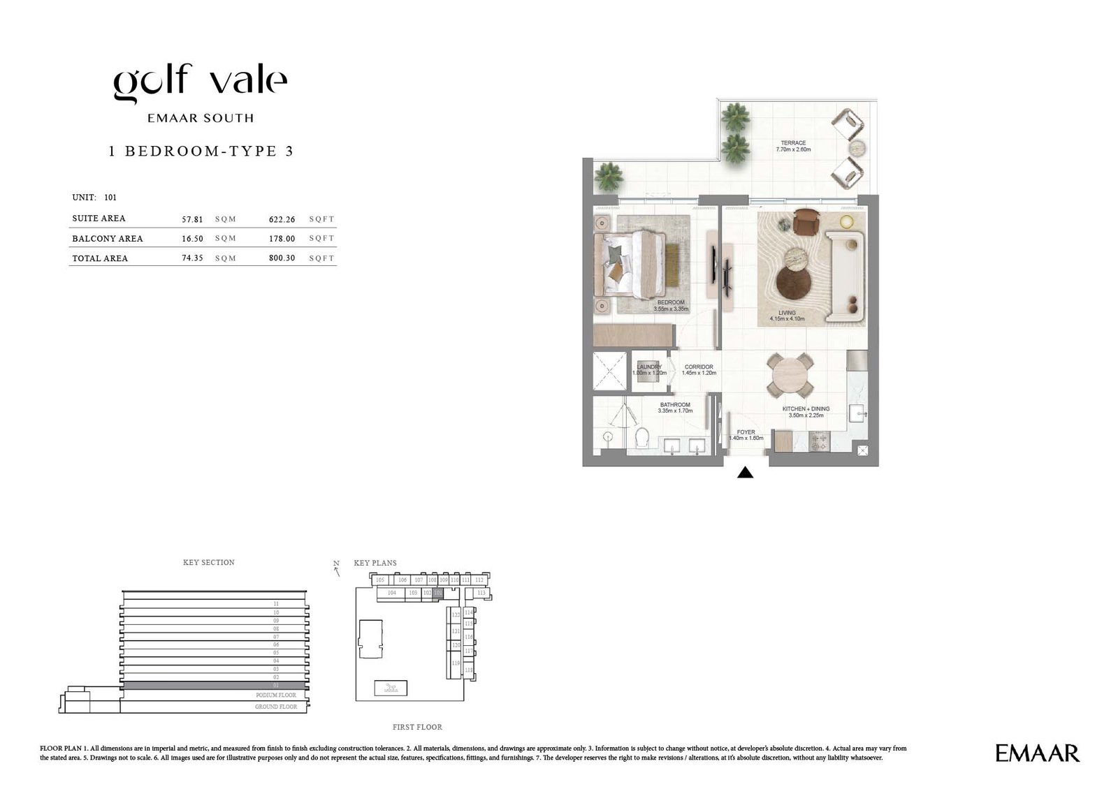 Golf Vale at Emaar South floor plan