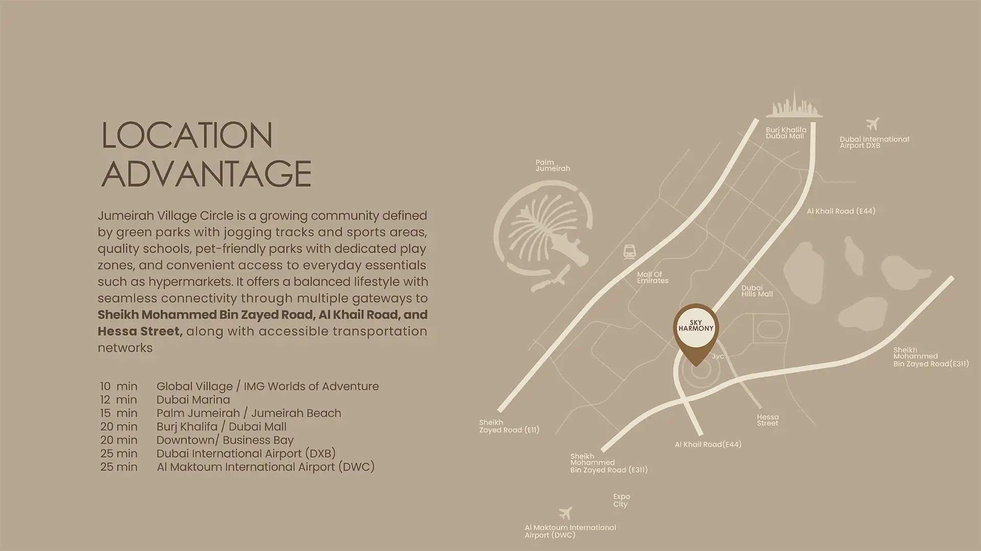 Sky Harmony at JVC location map