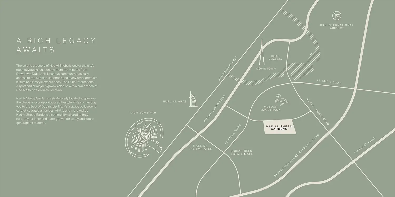 Nad Al Sheba Gardens Phase 12 location map