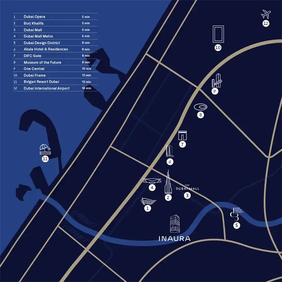 Inaura Hotels and Residences location map