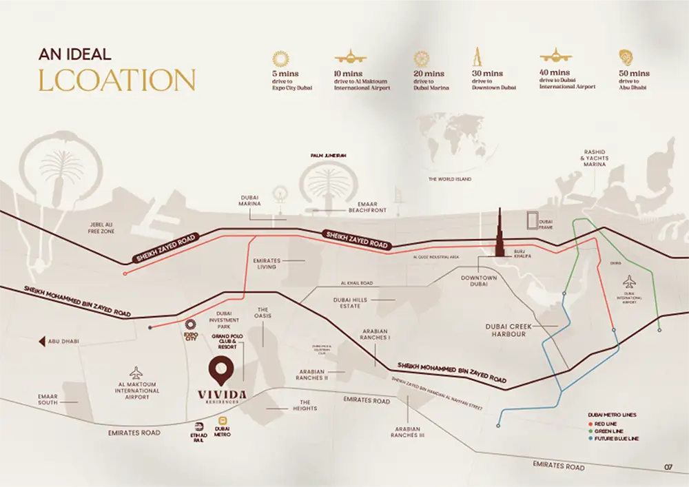 Vivida Residences at Dubai South location map