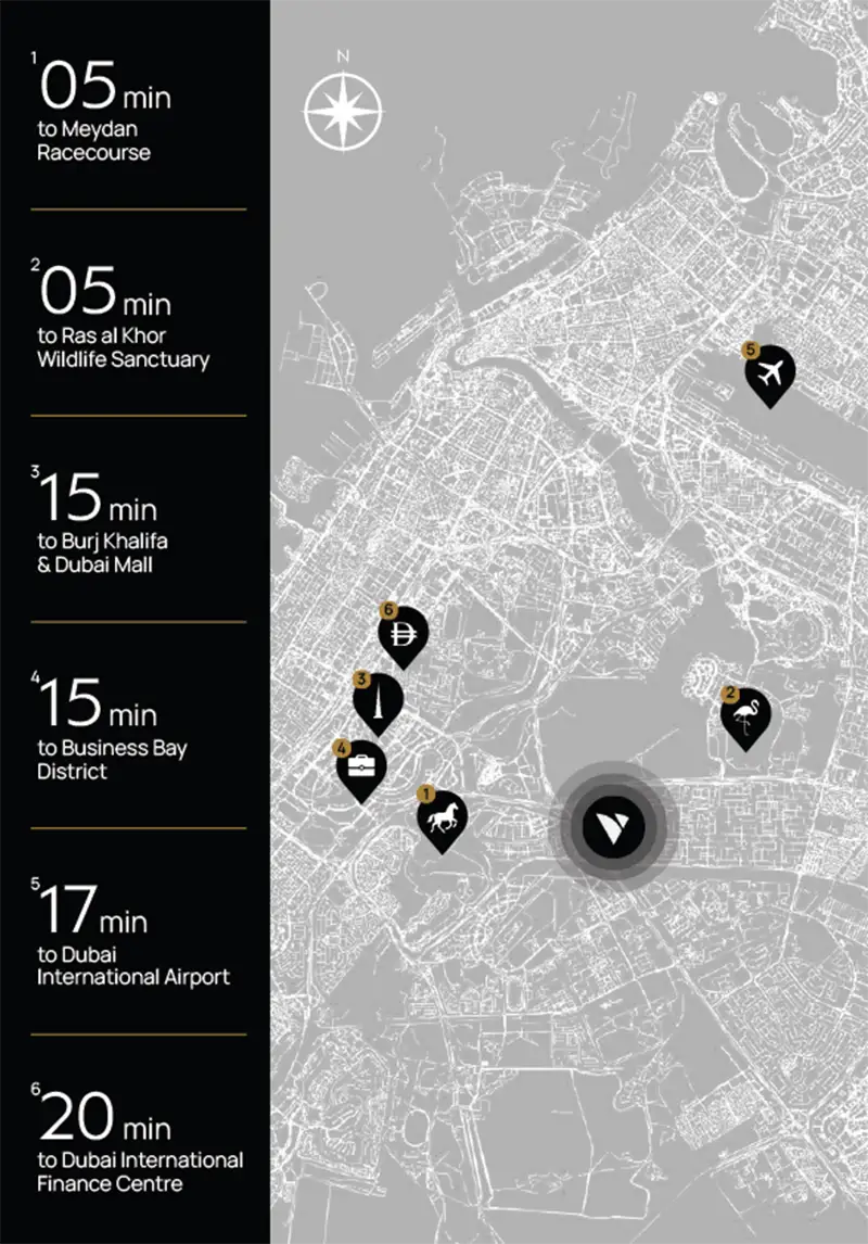 Al Vista at Meydan Horizon location map