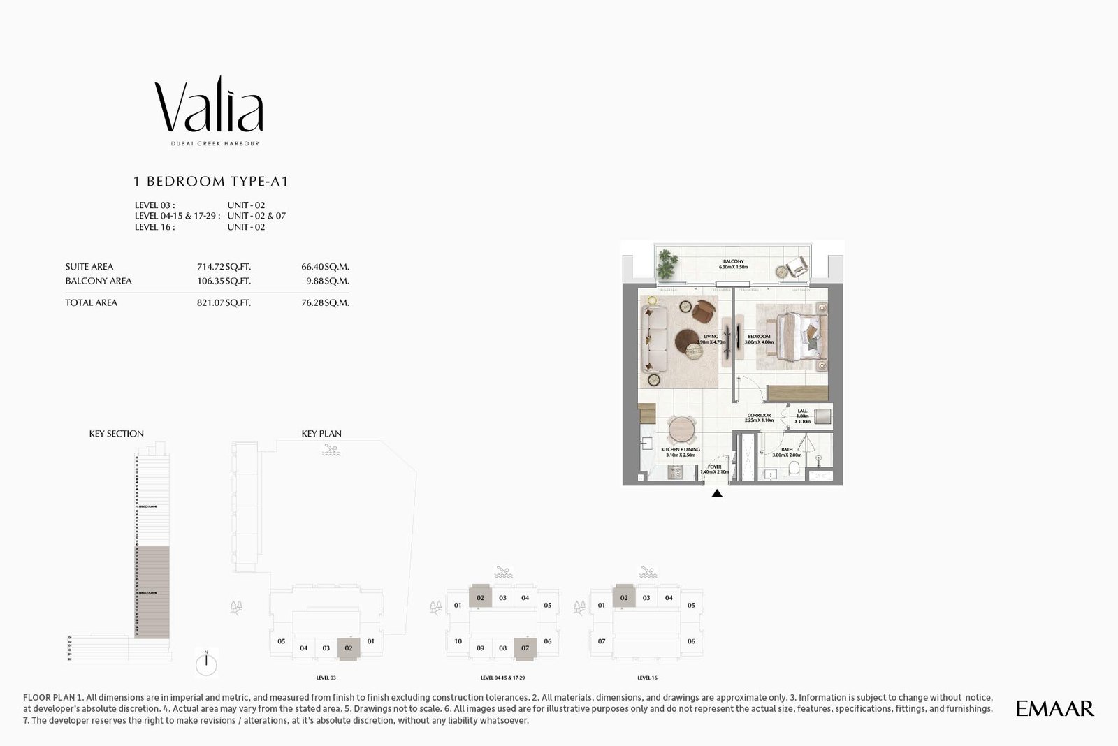1 Bedroom floor plan