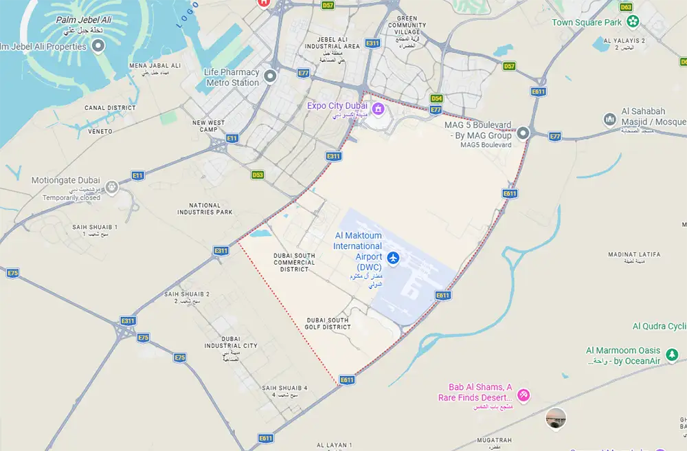 Legacy Heights at Dubai South location map
