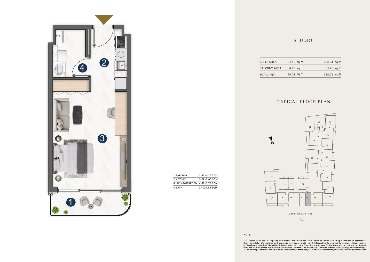 Studio floor plan