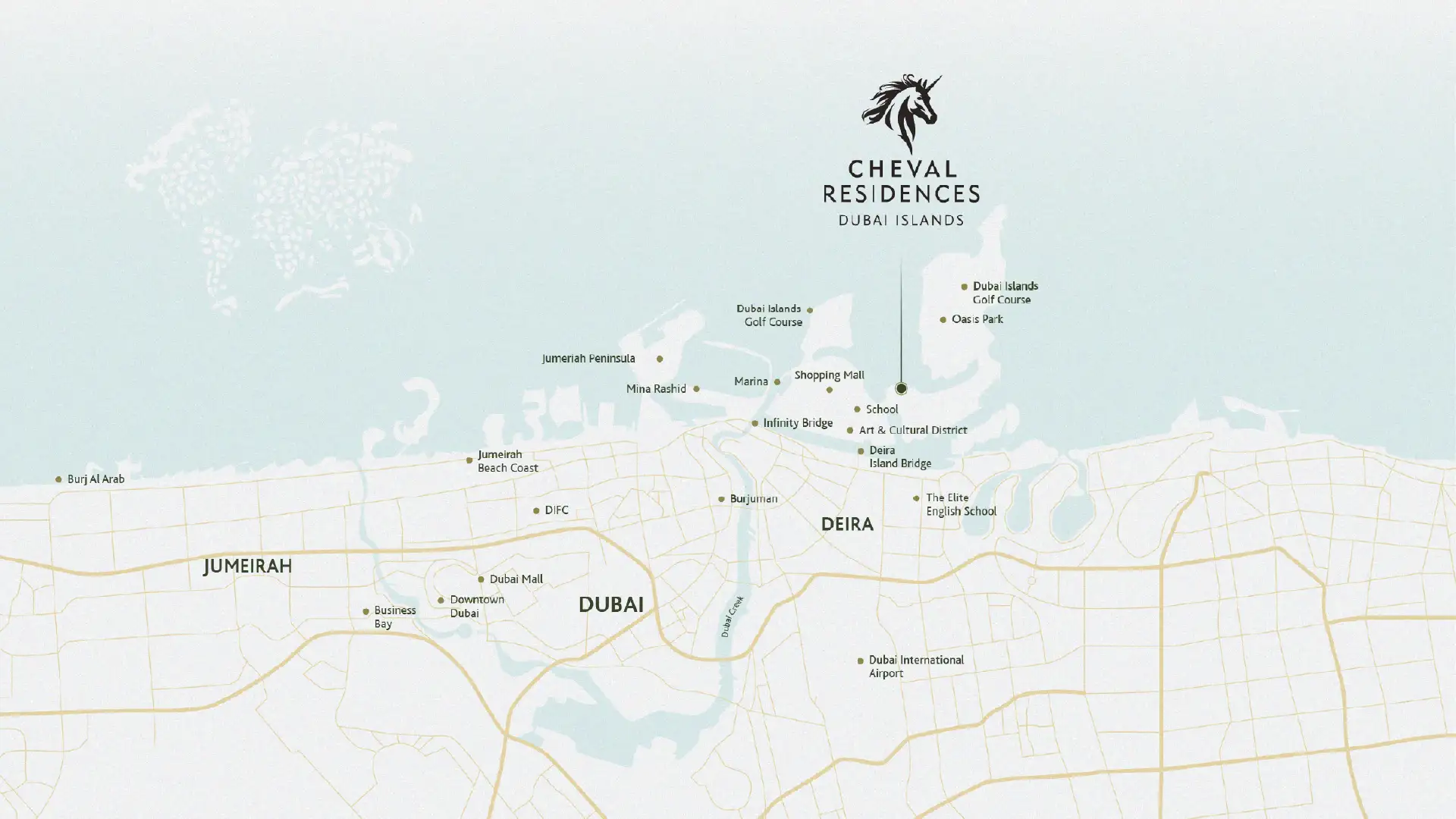 Cheval Residences at Dubai Islands location map