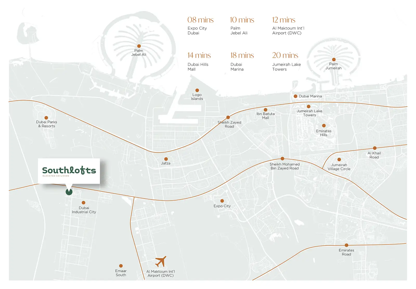 South Lofts at Dubai South location map