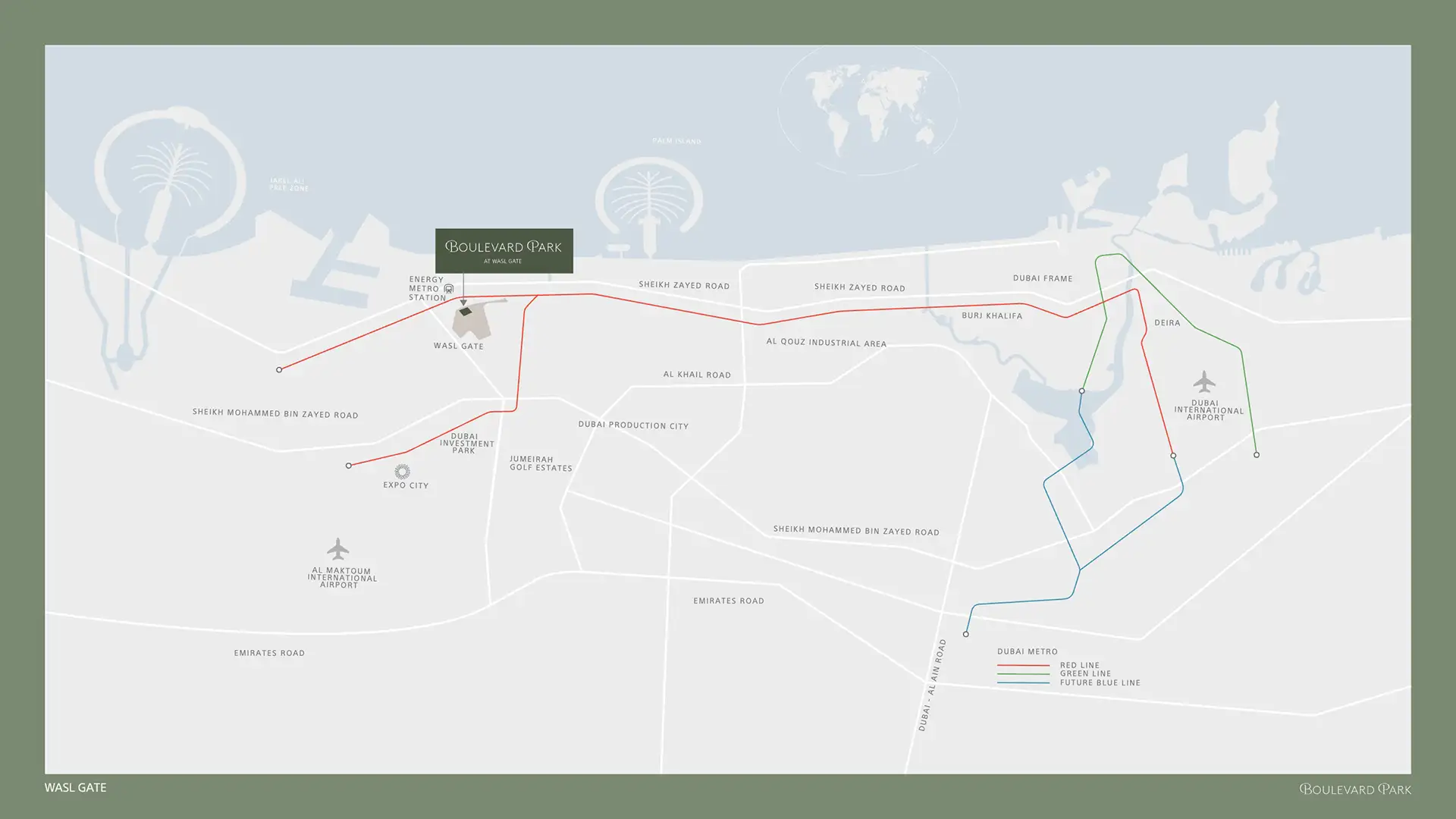 Boulevard Park 2 at Wasl Gate location map