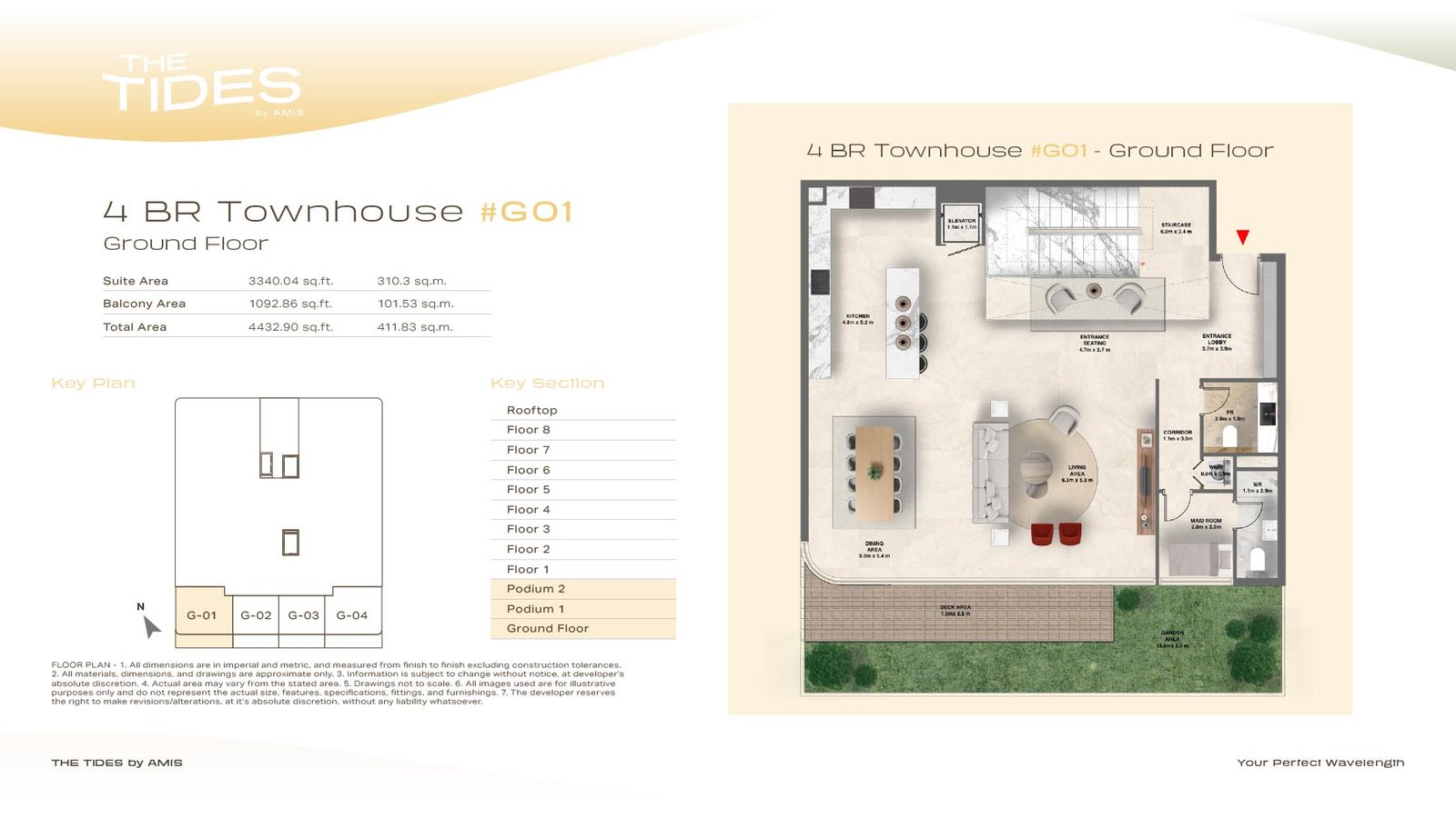 4 Bedrooms + Maid floor plan