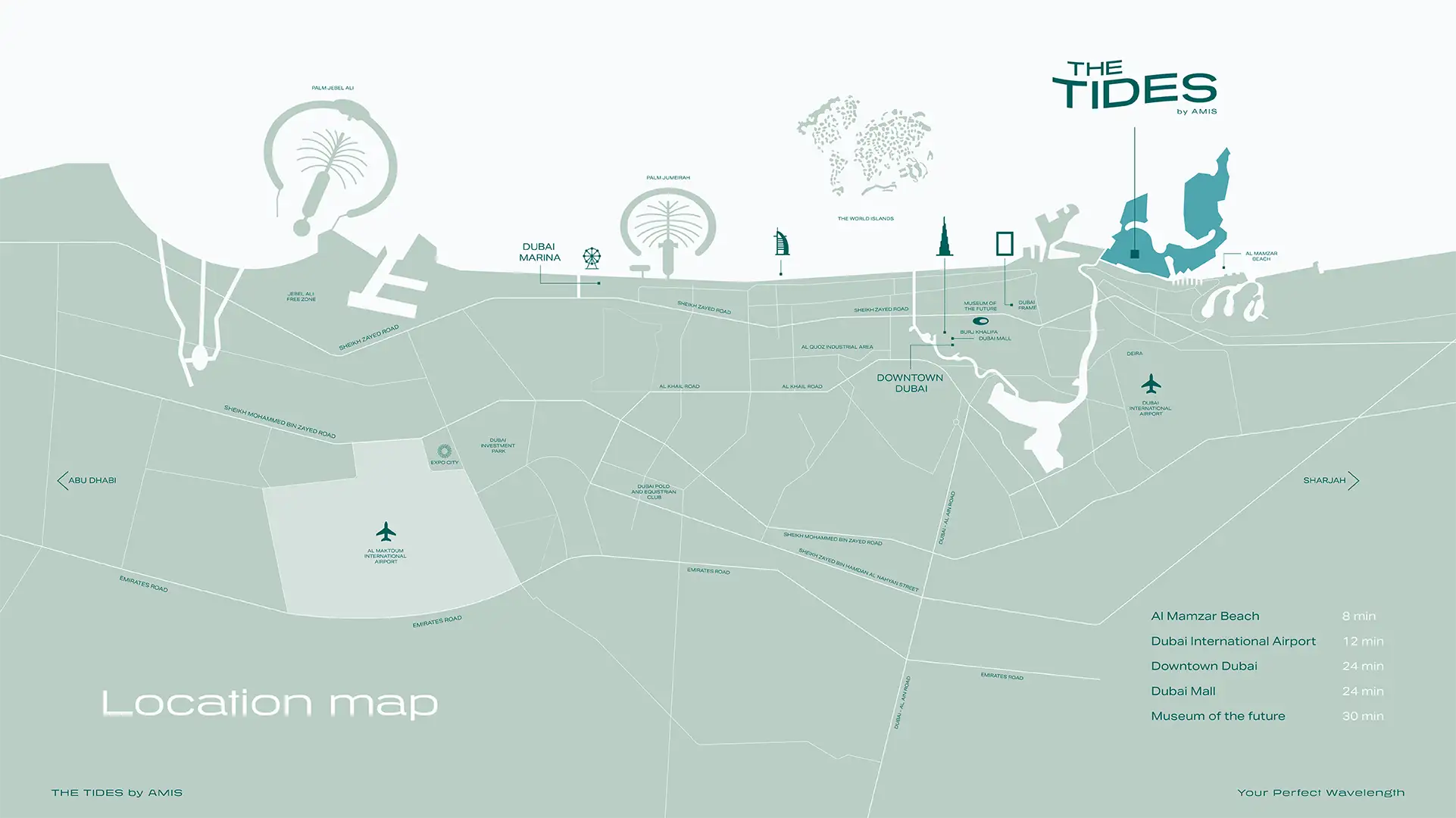 The Tides at Dubai Islands location map