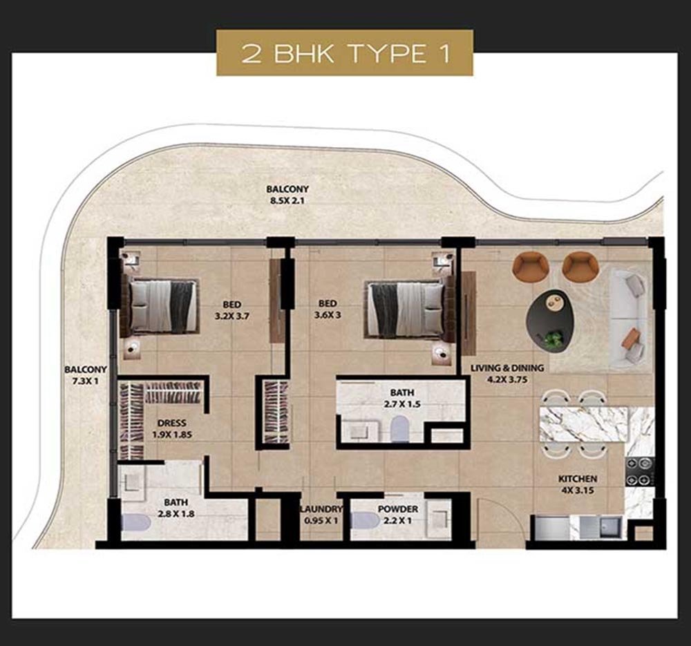 Marquis Horizon at Dubai South floor plan