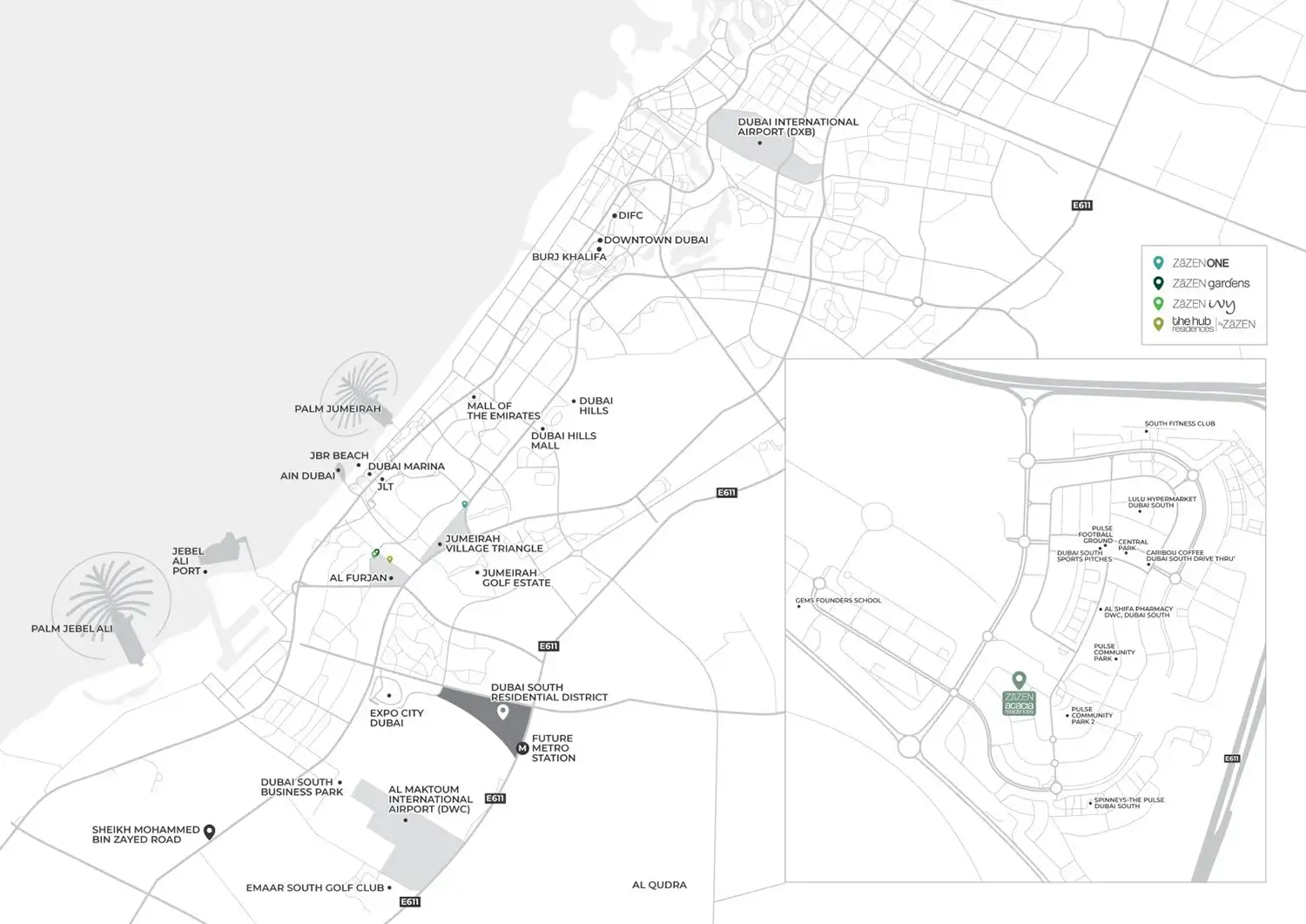 Zazen Acacia Residences location map