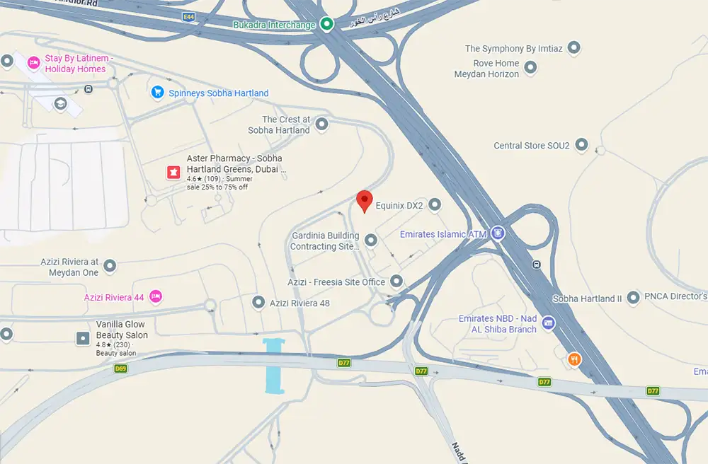 Azizi Riviera 56 location map