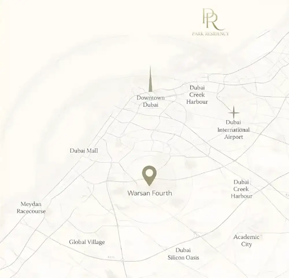 Park Residency Warsan 4 location map