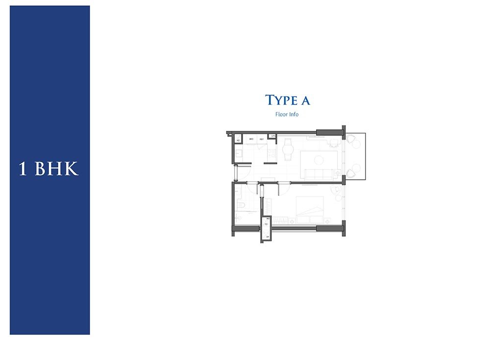 1 Bedroom floor plan