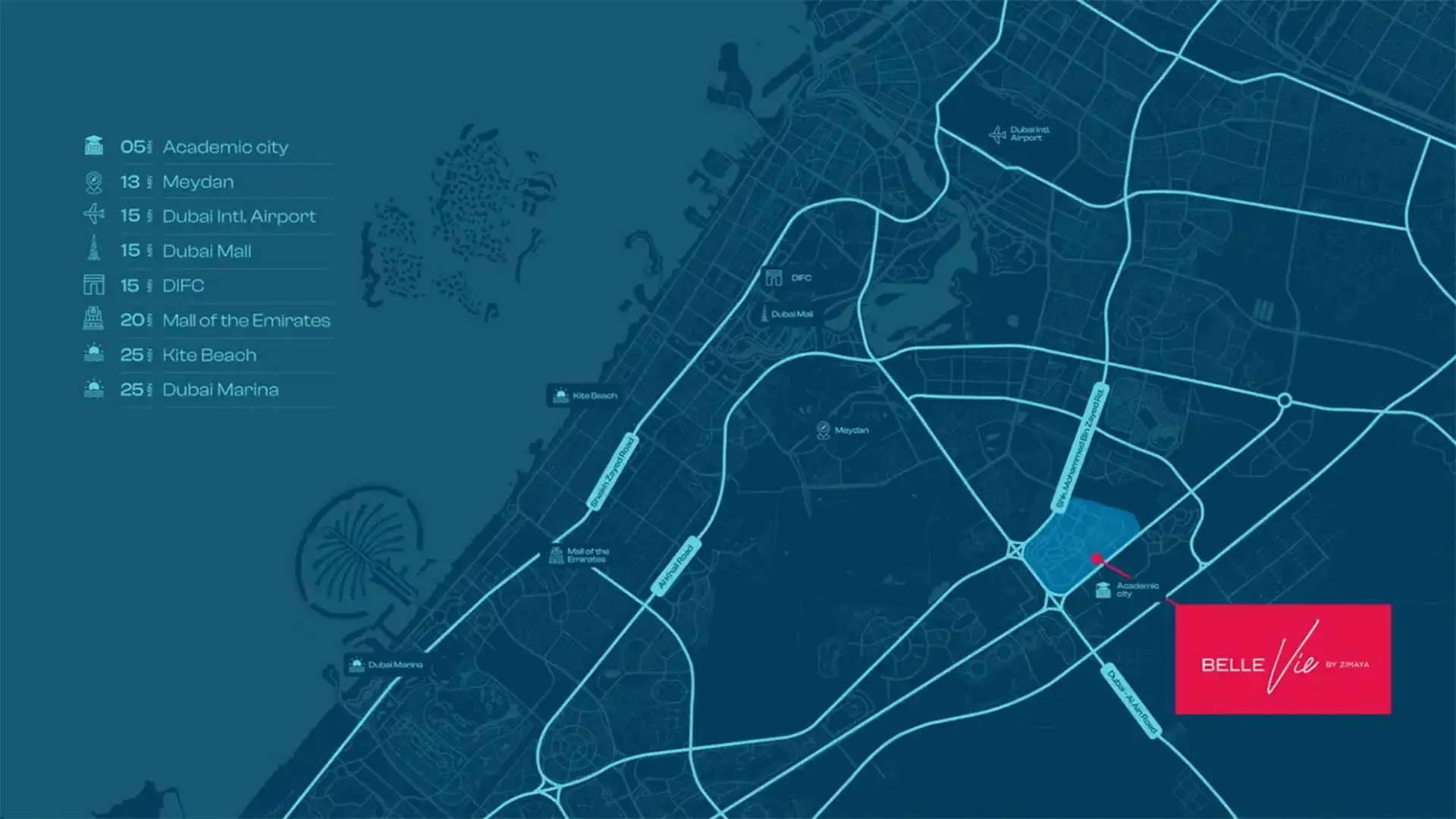Belle Vie at Dubai Silicon Oasis location map