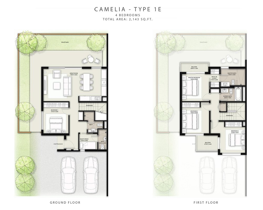 4 Bedroom floor plan