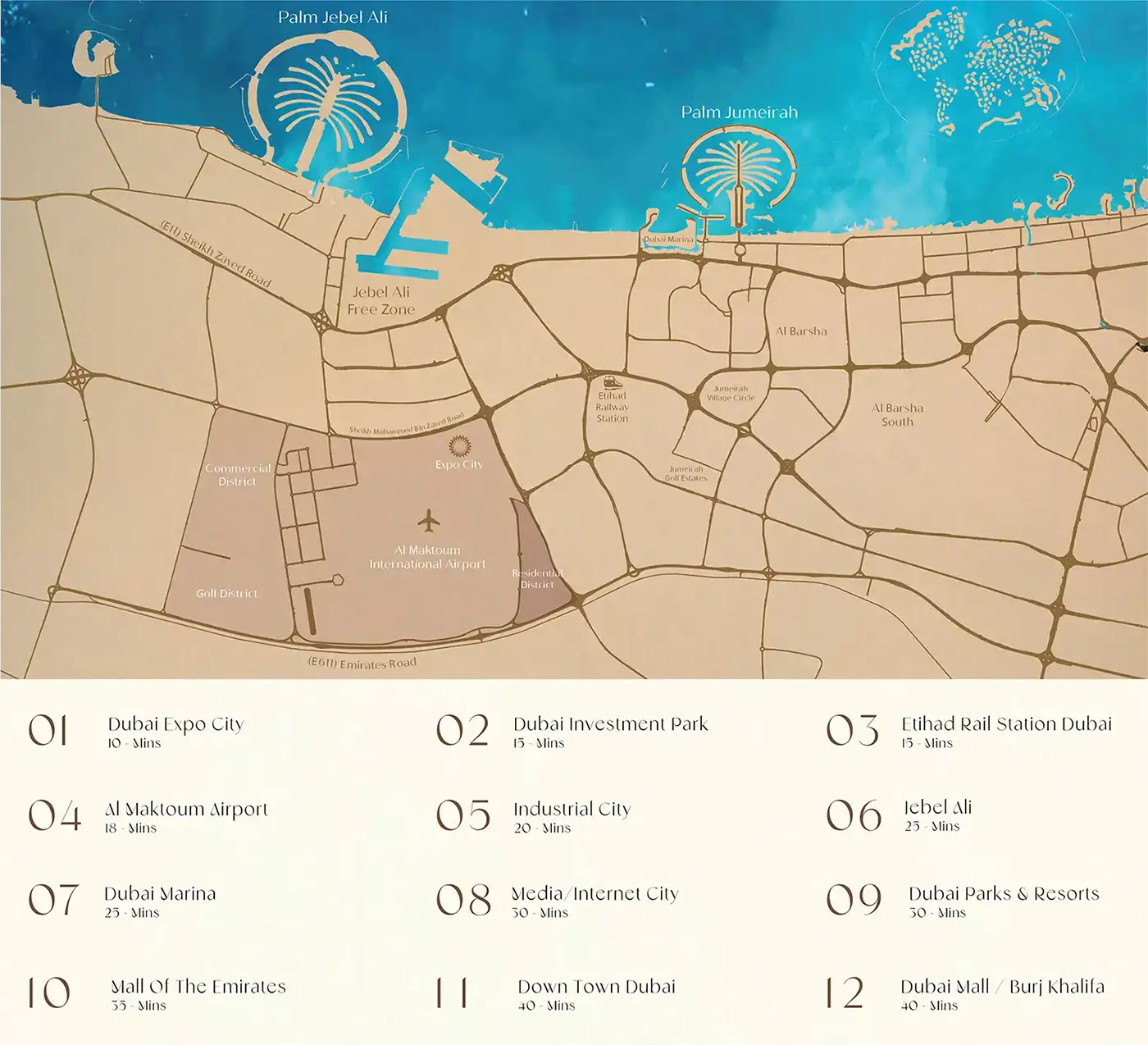 Courtyard One at Dubai South location map