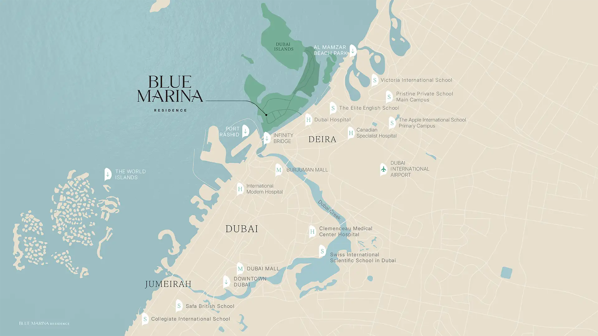 Blue Marina Residence at Dubai Islands location map