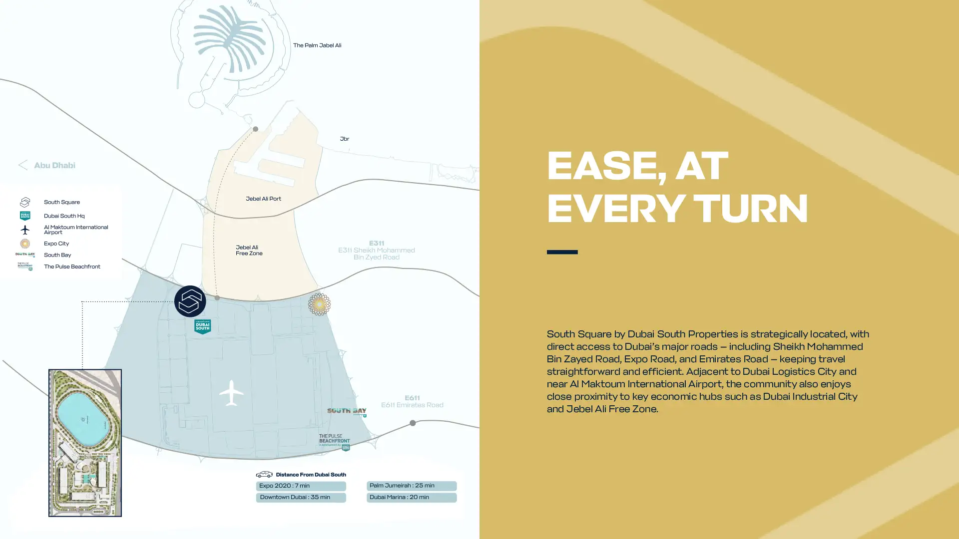 South Square at Dubai South location map