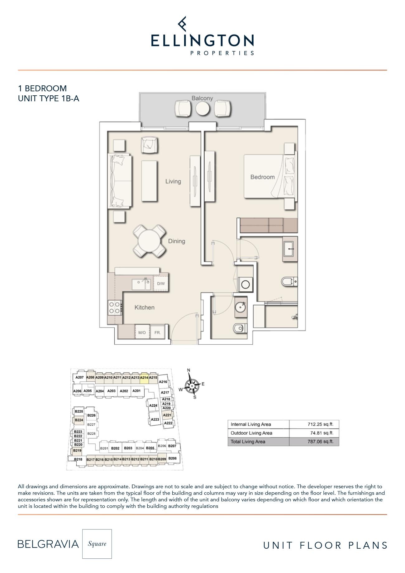 1 Bedroom floor plan