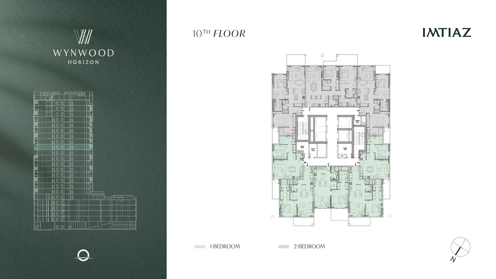Wynwood Horizon by Imtiaz Unit Plan 10th Floor floor plan