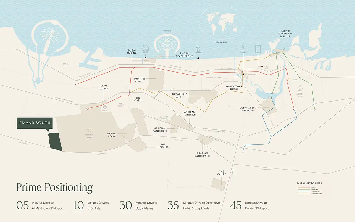 Golf Trails at Emaar South location map