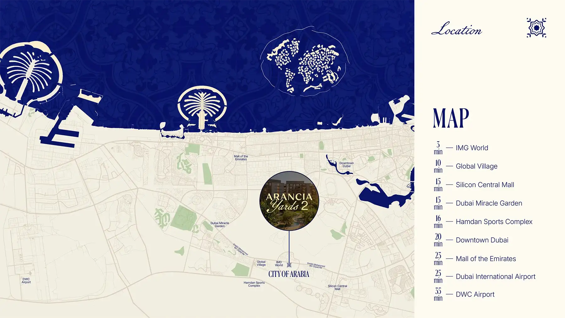 Arancia Yards 2 by Beyond location map