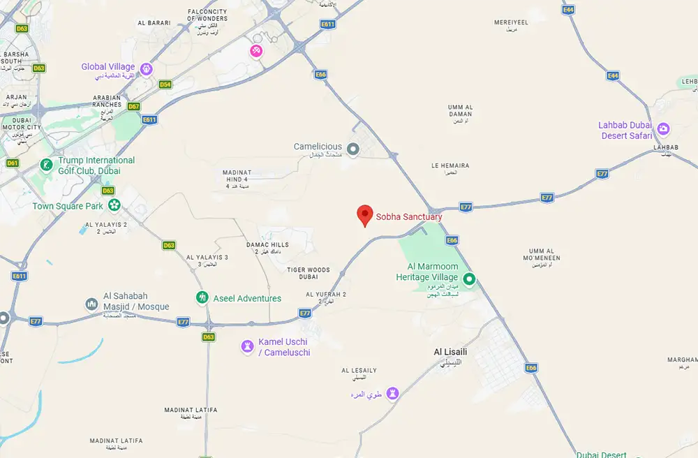 The Woods at Sobha Sanctuary location map