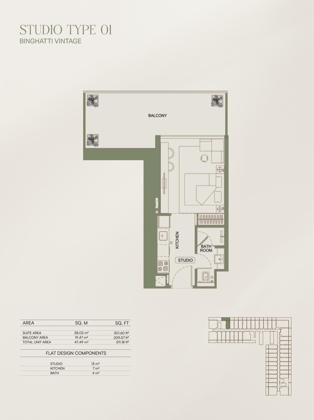Studio floor plan