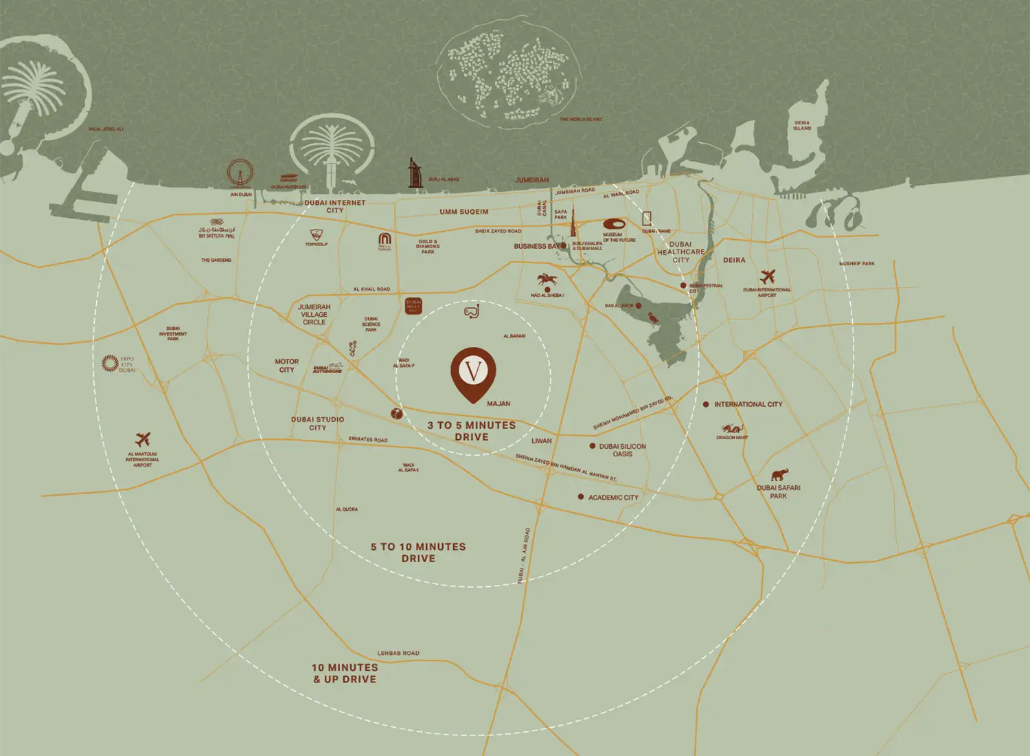 Binghatti Vintage location map