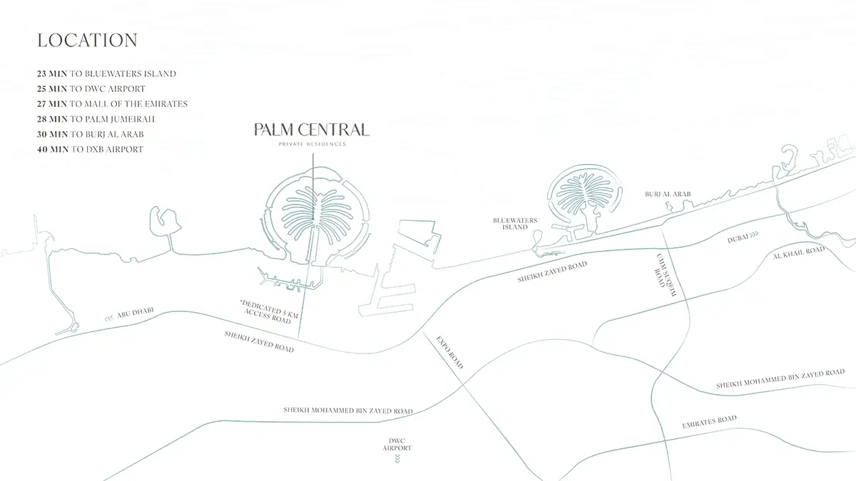 Palm Central Private Residences Frond N location map