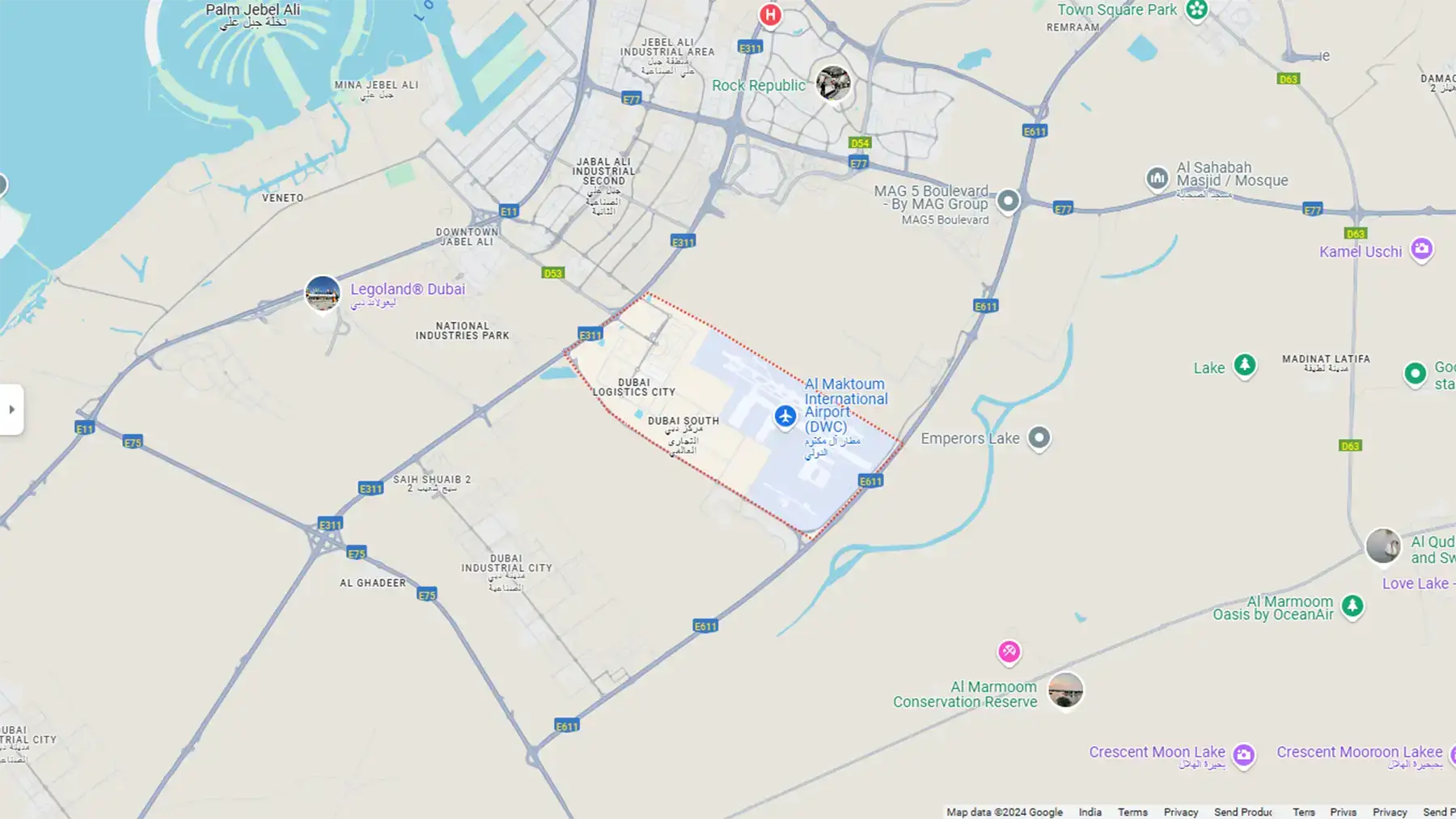 Beachfront Gates 3 at Dubai South location map