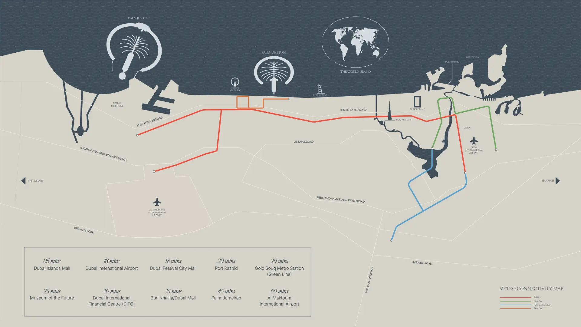 Meriva Gardens at Dubai Islands location map