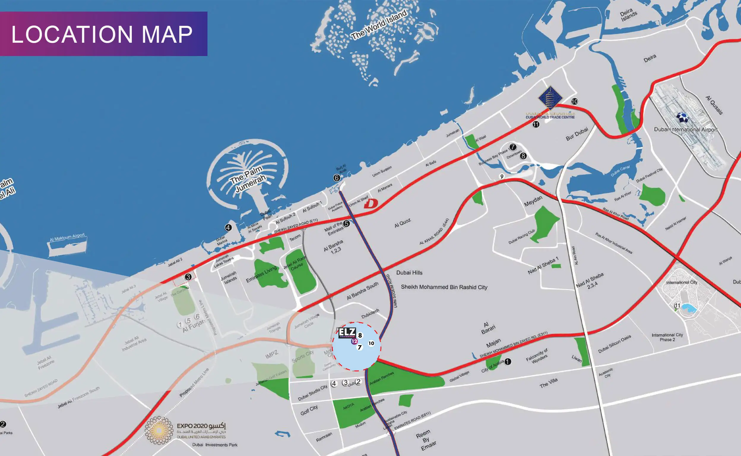 Elz Residence at Arjan location map
