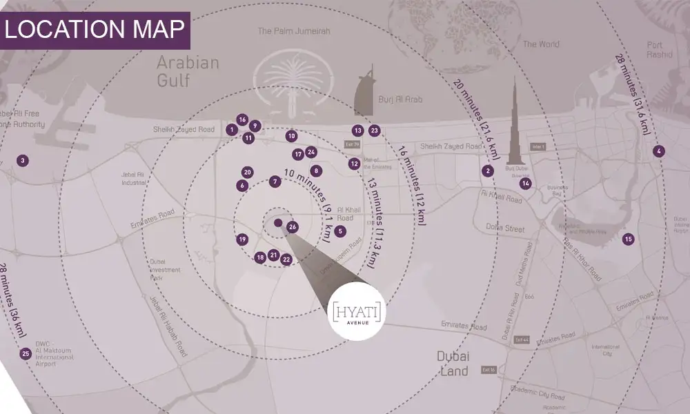 Hyati Avenue location map