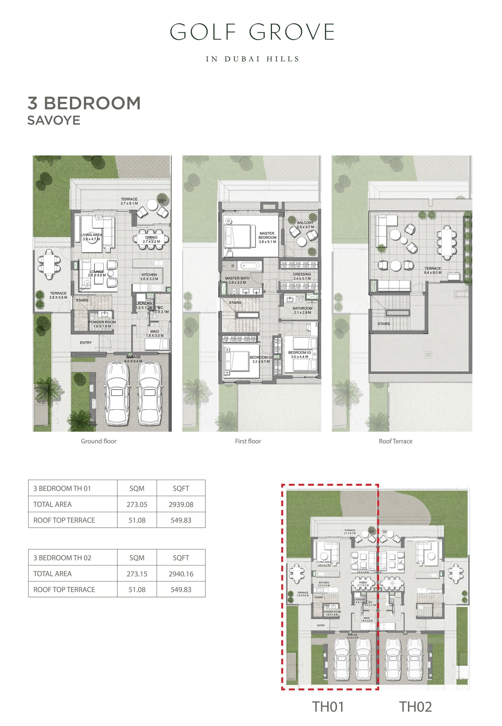 3 Bedrooms floor plan