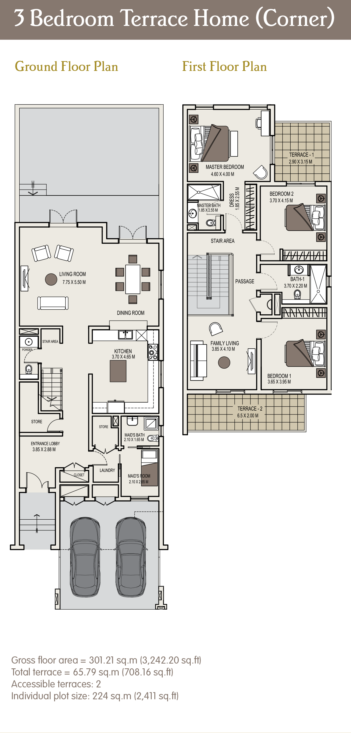 Al Furjan Villas And Townhouses floor plan