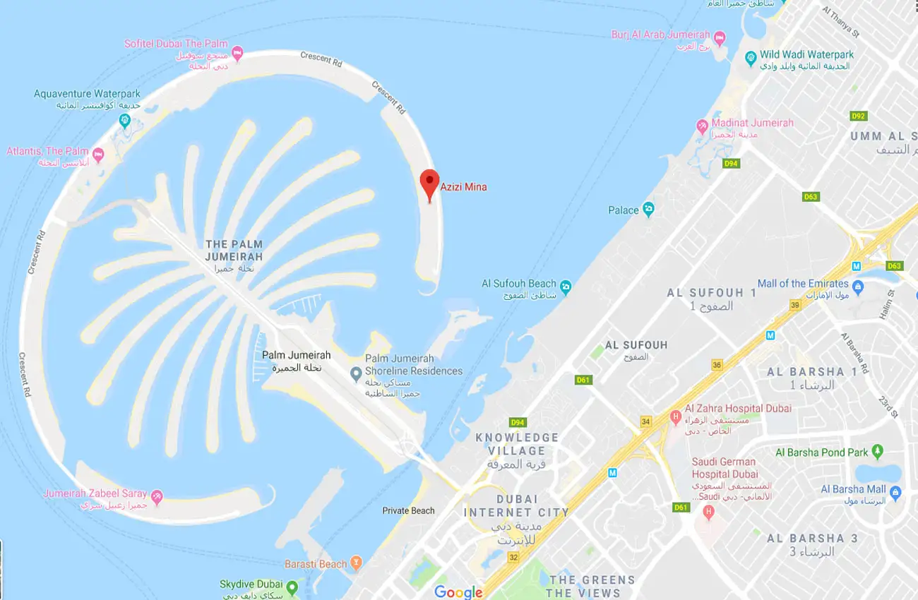 Azizi Mina location map