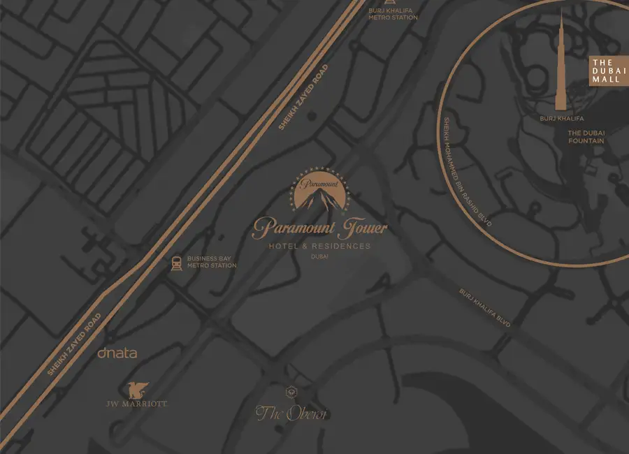 Paramount Tower Hotel and Residences location map